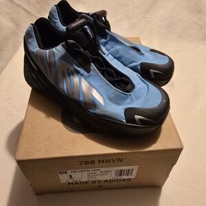 adidas Boy's 700 MNVN Light Blue and Black Sneakers